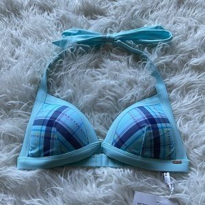 🆕PINK PLAID PUSH UP‎ TRIANGLE BRA